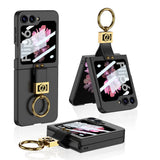Galaxy Z Flip 6 Kılıf Zore Z Harfli Yüzüklü Kıpta Kapak Lila