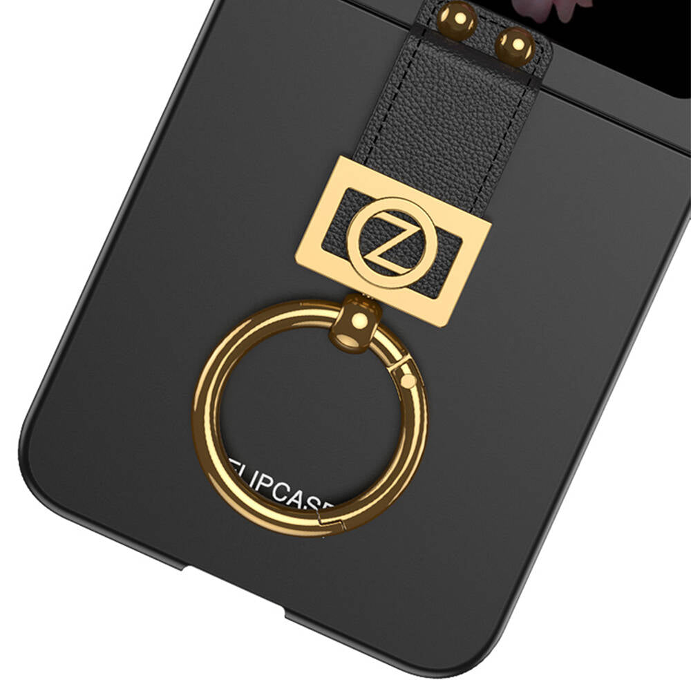 Galaxy Z Flip 6 Kılıf Zore Z Harfli Yüzüklü Kıpta Kapak Lila