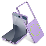 Galaxy Z Flip 7 Kılıf Wireless Şarj Özellikli Zore Kıpta M-safe Kapak Siyah