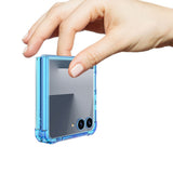 Galaxy Z Flip 7 Kılıf Zore Full Camlı Kıpta Kapak Yeşil