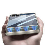 Galaxy Z Flip 7 Kılıf Zore Kıpta Standlı Kapak Gri