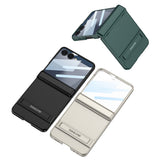 Galaxy Z Flip 7 Kılıf Zore Kıpta Standlı Kapak Gri