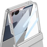 Galaxy Z Flip 7 Kılıf Zore Kıpta Standlı Kapak Gri