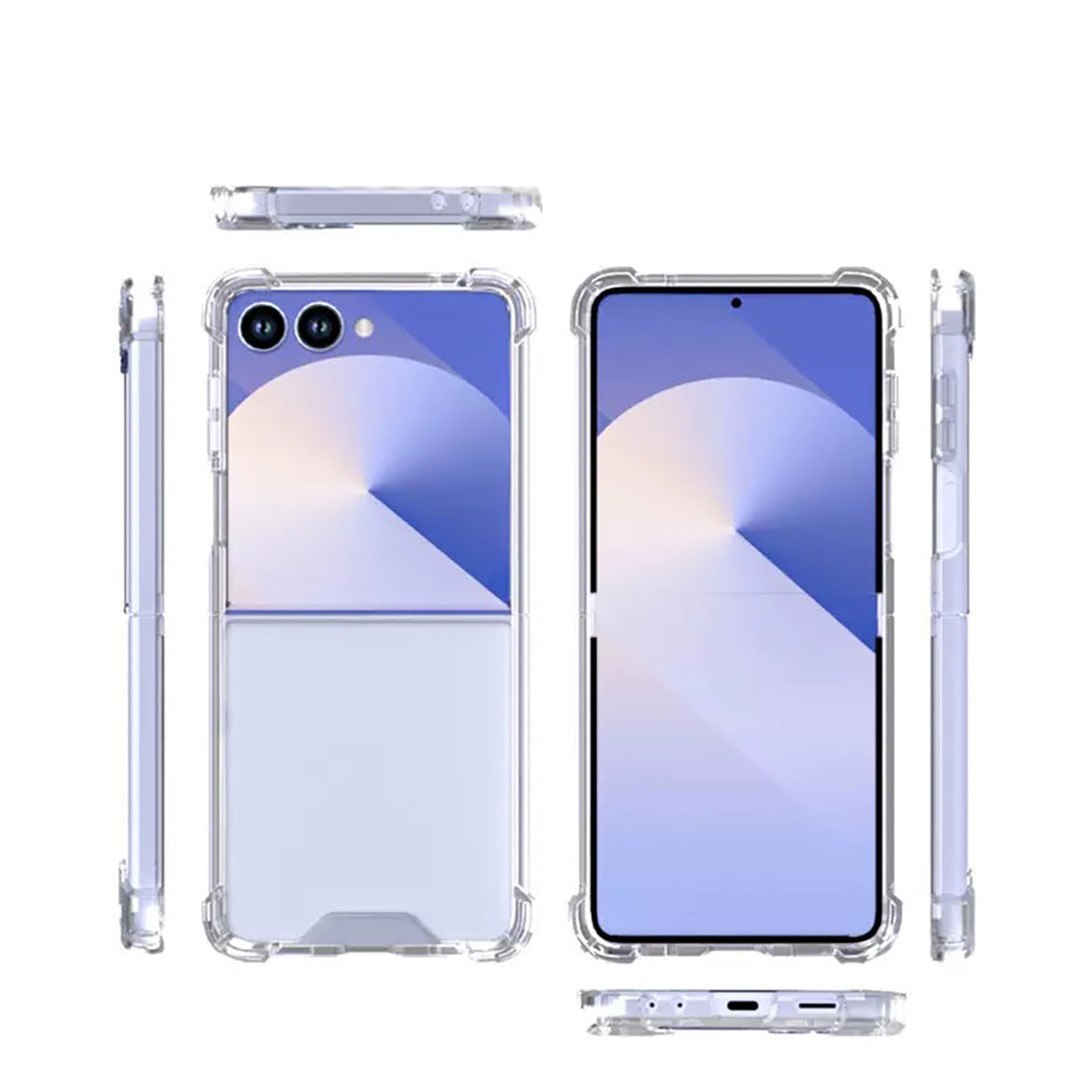 Galaxy Z Flip 7 Kılıf Zore Nitro Anti Shock Silikon Şeffaf