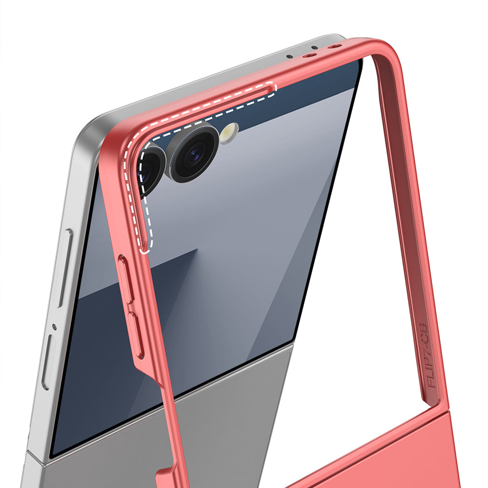 Galaxy Z Flip 7 Kılıf Zore Sert Kıpta Kapak Mor