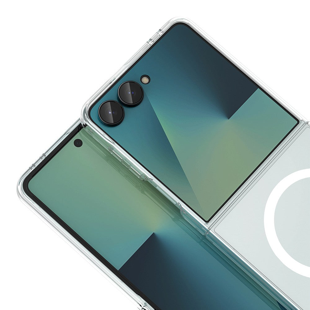 Samsung Galaxy Z Flip 8 Kılıf Kamera Korumalı M-safe Sert PC Porto Kapak Şeffaf