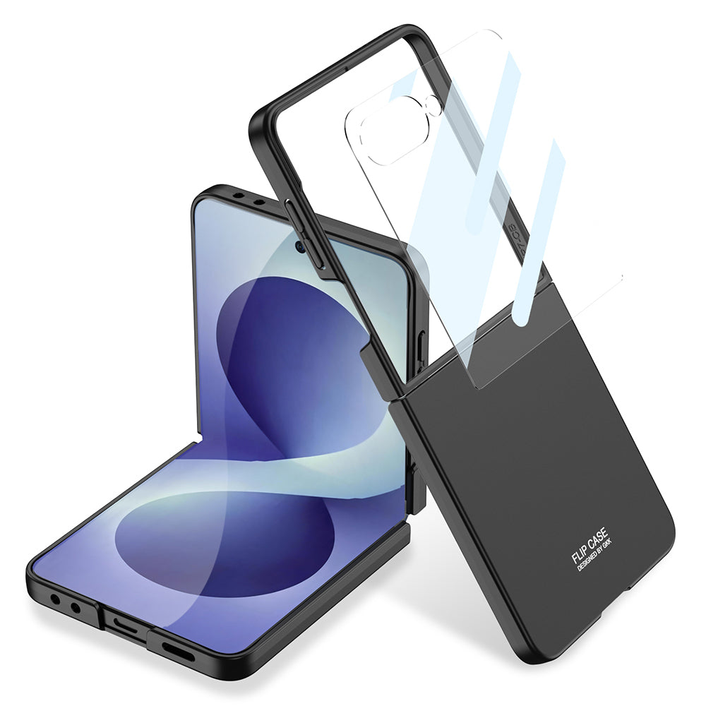 Galaxy Z Flip 8 Kılıf Zore Sert Kıpta Kapak Siyah