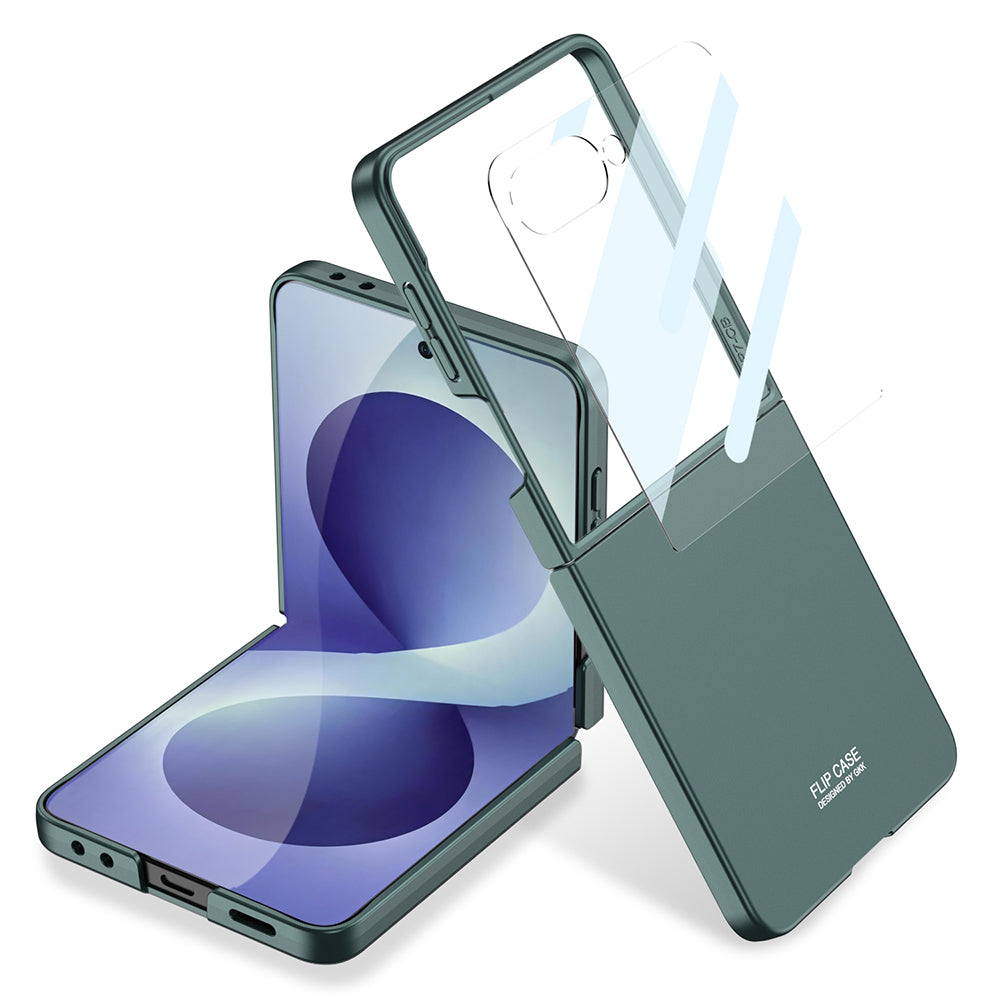 Galaxy Z Flip 8 Kılıf Zore Sert Kıpta Kapak Yeşil