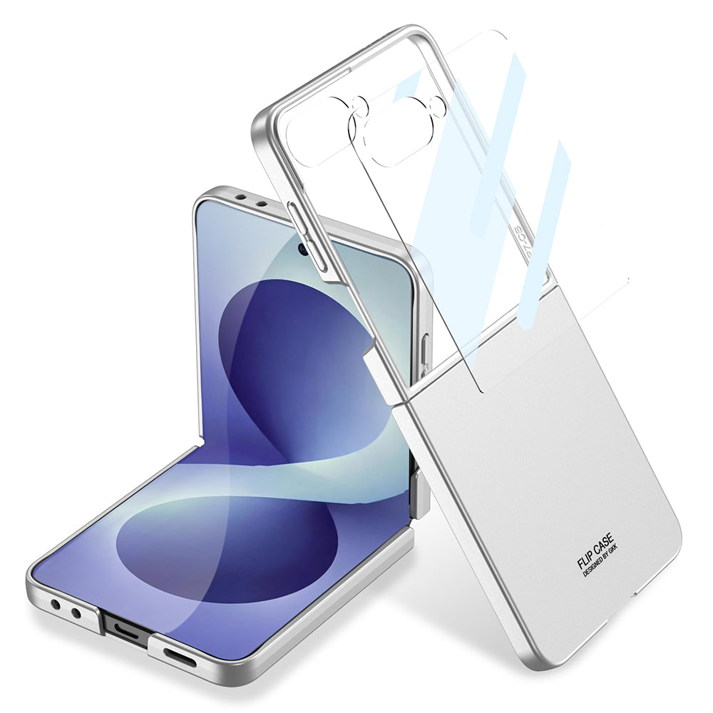 Galaxy Z Flip 8 Kılıf Zore Sert Kıpta Kapak Gümüş