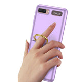 Galaxy Z Flip Kılıf Zore Flip Ring Kıpta Kapak Koyu Yeşil