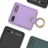 Galaxy Z Flip Kılıf Zore Flip Ring Kıpta Kapak Siyah