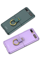 Galaxy Z Flip Kılıf Zore Flip Ring Kıpta Kapak Siyah