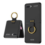 Galaxy Z Flip Kılıf Zore Flip Ring Kıpta Kapak Siyah