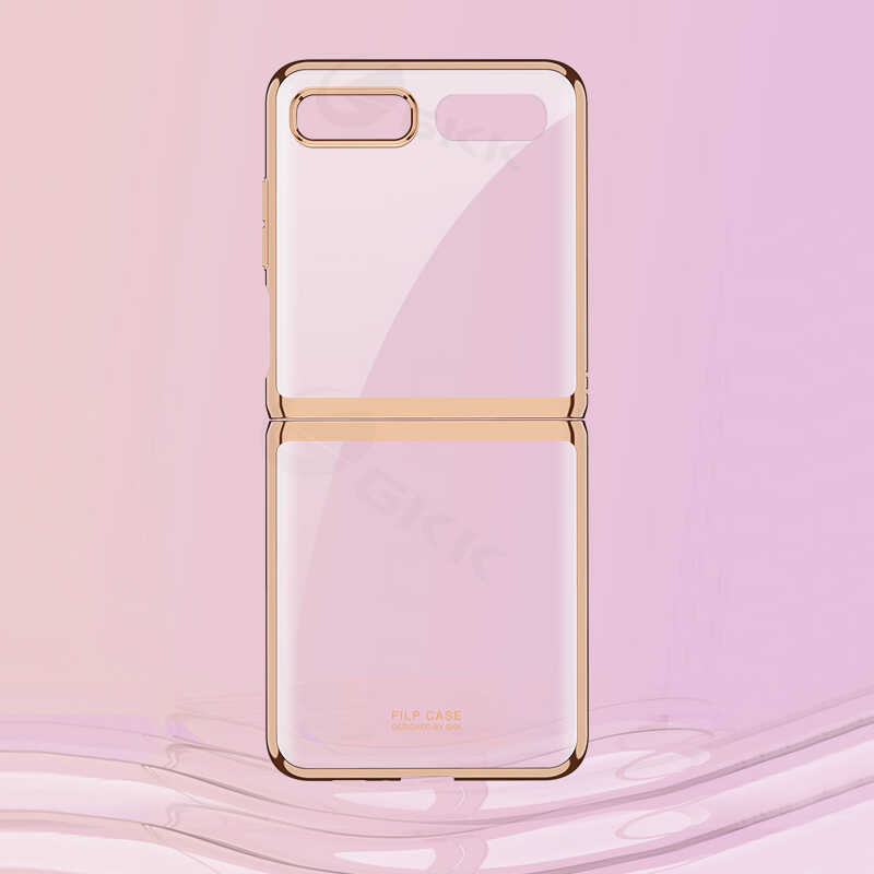 Galaxy Z Flip Kılıf Zore Kıpta Kapak Gold