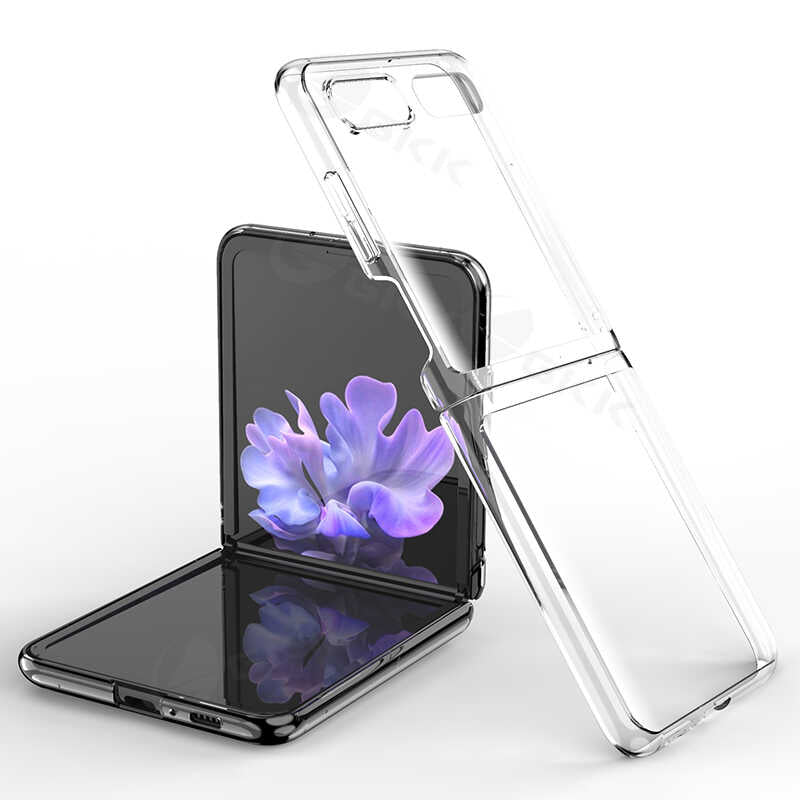 Galaxy Z Flip Kılıf Zore Kıpta Kapak Renksiz