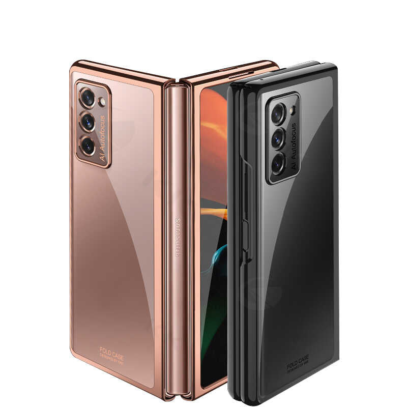 Galaxy Z Fold 2 Kılıf Zore Kıpta Kapak Renksiz