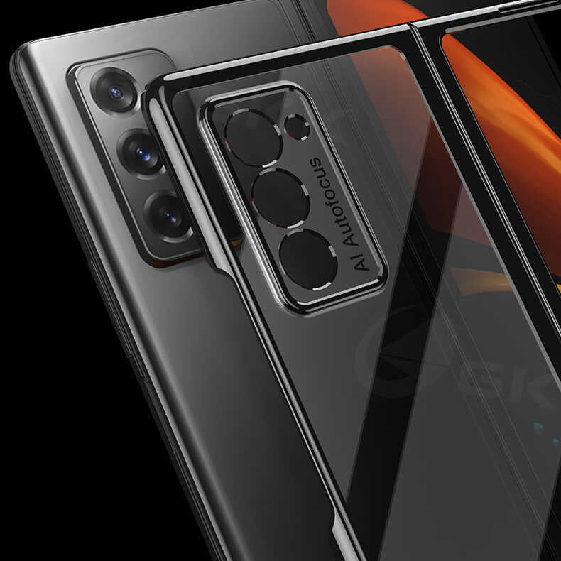 Galaxy Z Fold 2 Kılıf Zore Kıpta Kapak Siyah