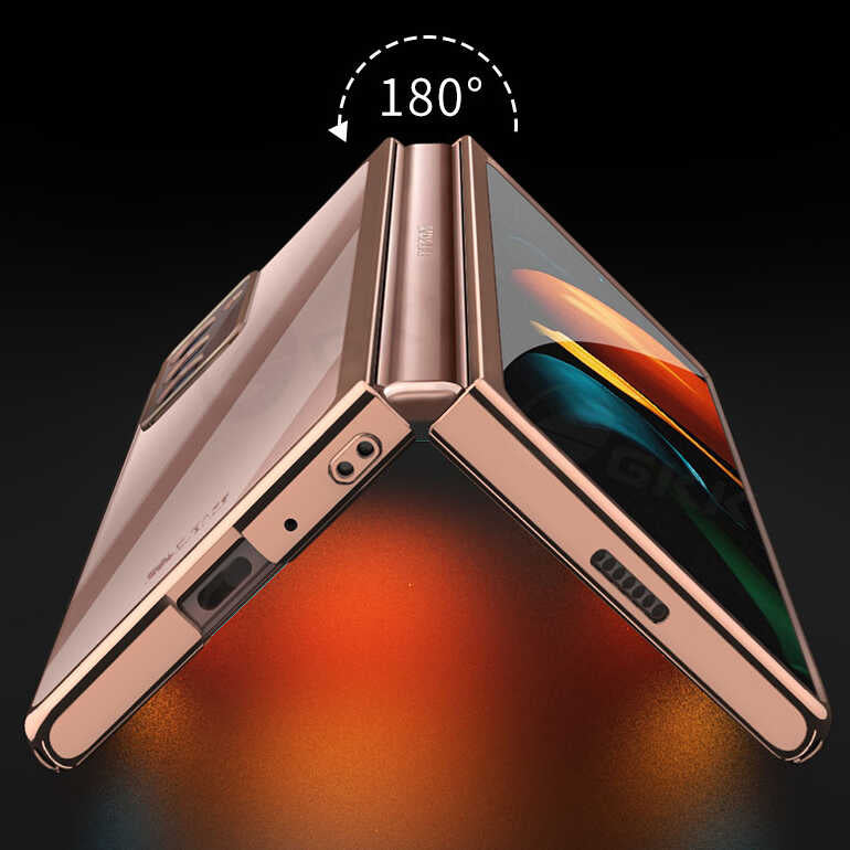 Galaxy Z Fold 2 Kılıf Zore Kıpta Kapak Siyah