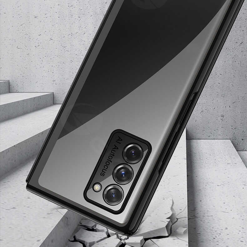 Galaxy Z Fold 2 Kılıf Zore Kıpta Kapak Rose Gold