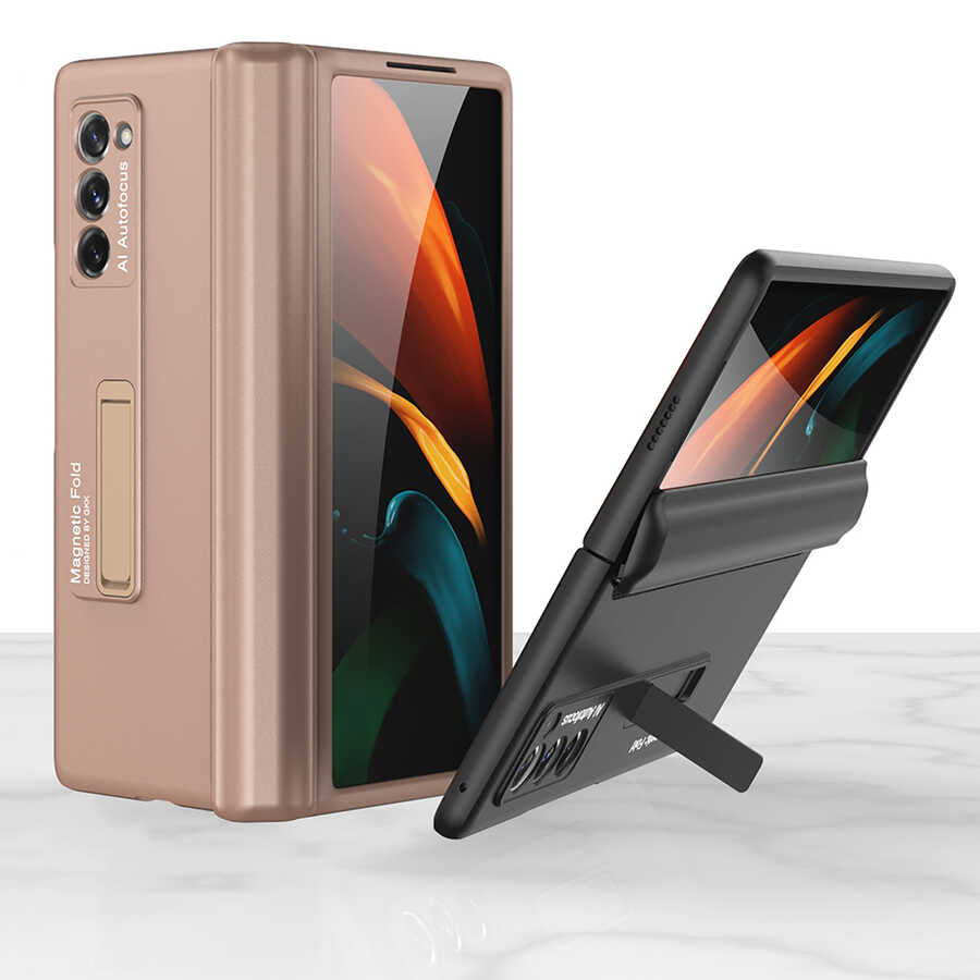 Galaxy Z Fold 2 Kılıf Zore M-Magnet Kılıf Siyah