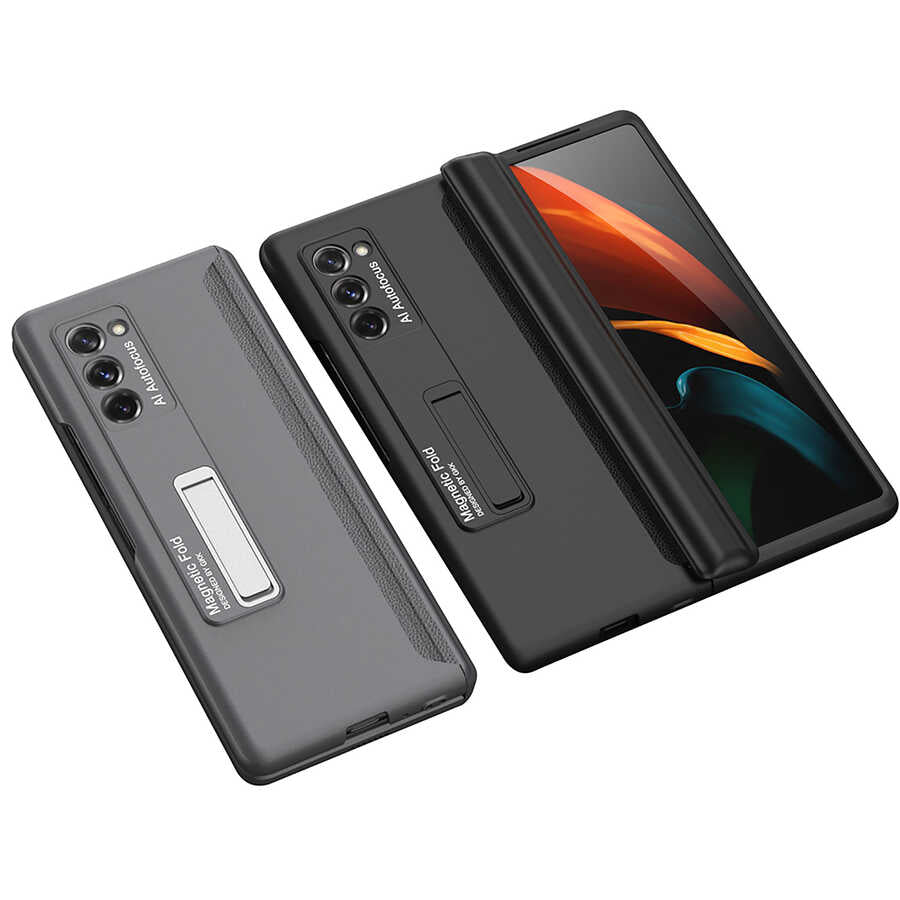 Galaxy Z Fold 2 Kılıf Zore M-Magnet Kılıf Siyah