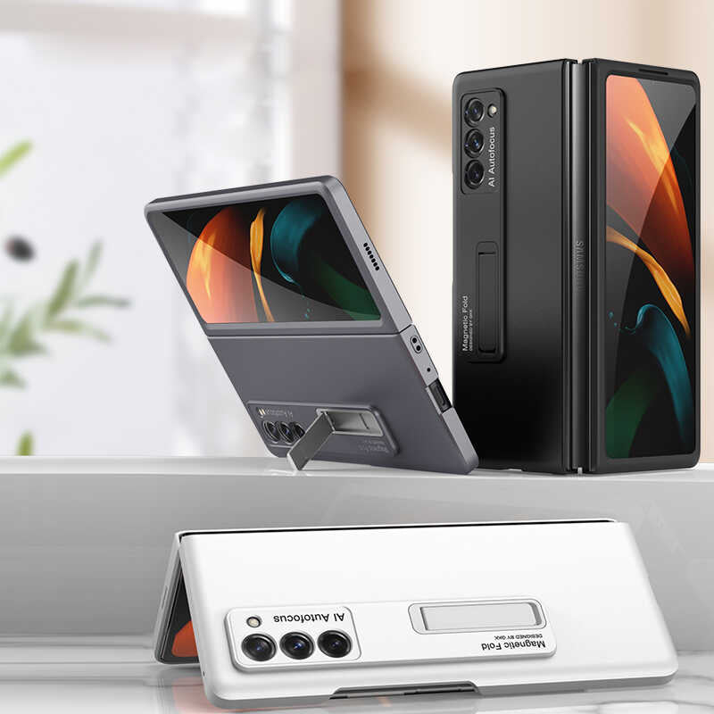 Galaxy Z Fold 2 Kılıf Zore Z-Stand Kılıf Siyah