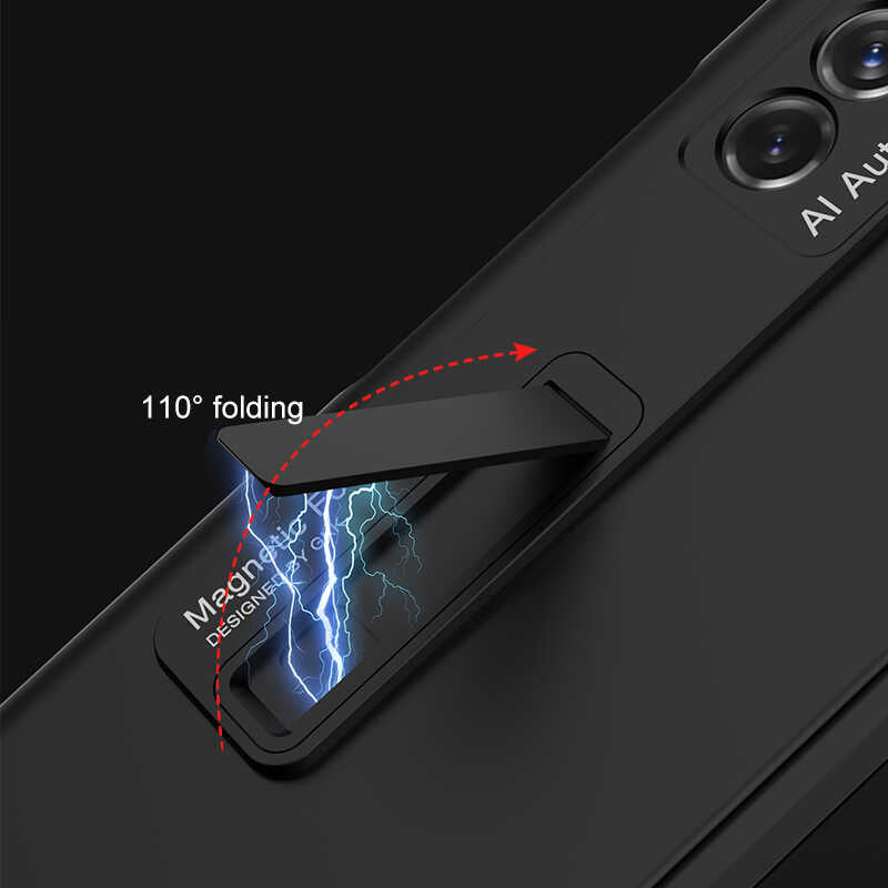 Galaxy Z Fold 2 Kılıf Zore Z-Stand Kılıf Siyah