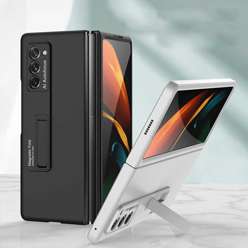 Galaxy Z Fold 2 Kılıf Zore Z-Stand Kılıf Siyah