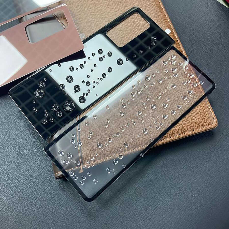 Galaxy Z Fold 2 Zore Ön Arka 5D Full Yapışkanlı Temperli Ekran Koruyucu Gold
