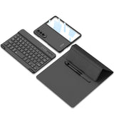 Galaxy Z Fold 3 Kılıf Standlı Bluetooth Klavyeli Zore Kıpta Keyboard Set Kılıf Siyah
