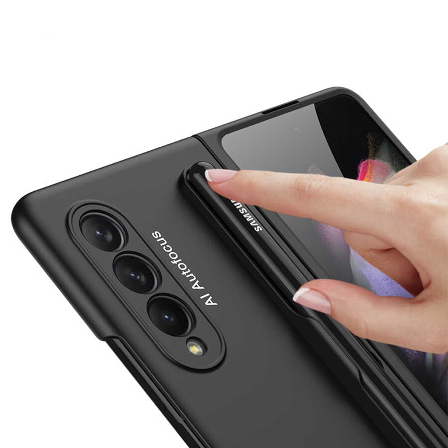 Galaxy Z Fold 3 Kılıf Zore Espen Kılıf Siyah