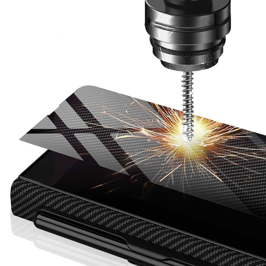 Galaxy Z Fold 3 Kılıf Zore Kalem Bölmeli Droga Kılıf Siyah