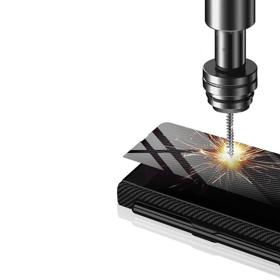 Galaxy Z Fold 3 Kılıf Zore Kalem Bölmeli Droga Kılıf Siyah