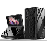 Galaxy Z Fold 3 Kılıf Zore Kalem Bölmeli Droga Kılıf Siyah