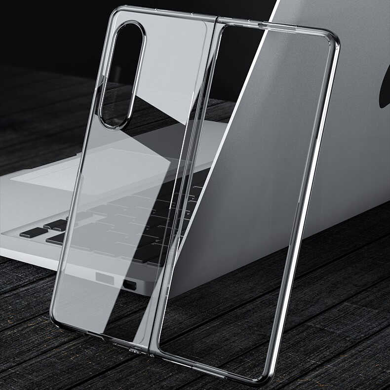 Galaxy Z Fold 3 Kılıf Zore Kıpta Kapak Gümüş