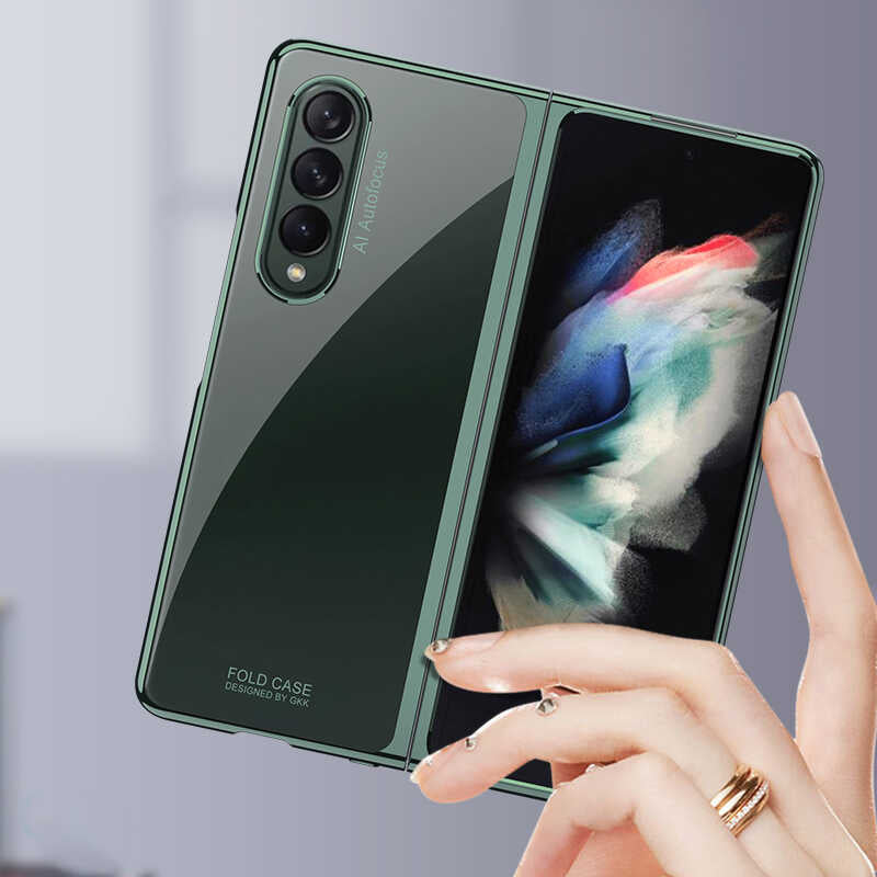 Galaxy Z Fold 3 Kılıf Zore Kıpta Kapak Gold