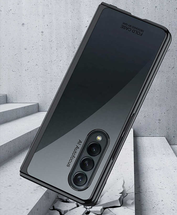 Galaxy Z Fold 3 Kılıf Zore Kıpta Kapak Gümüş