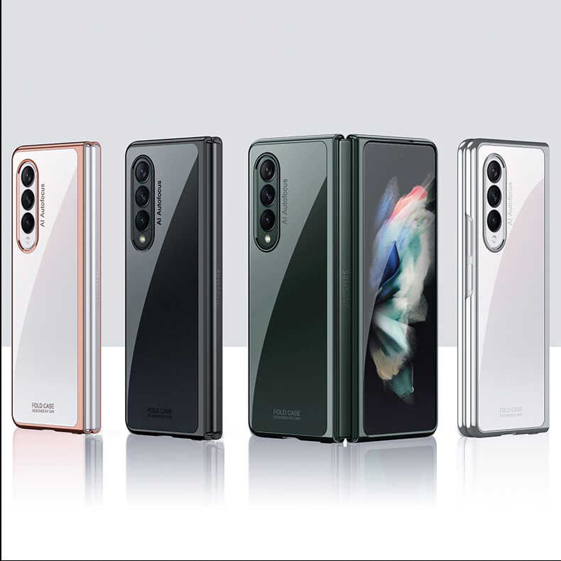 Galaxy Z Fold 3 Kılıf Zore Kıpta Kapak Gold
