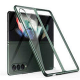 Galaxy Z Fold 3 Kılıf Zore Kıpta Kapak Gümüş