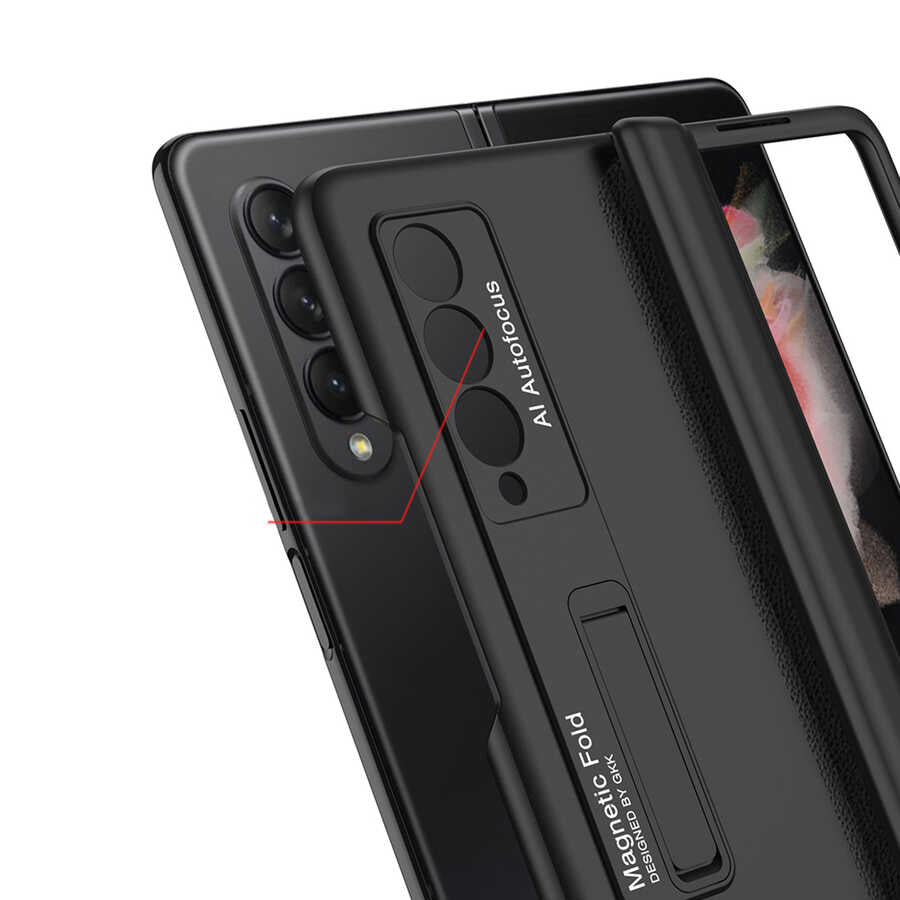 Galaxy Z Fold 3 Kılıf Zore M-Magnet Kılıf Siyah