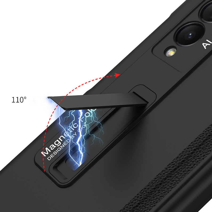 Galaxy Z Fold 3 Kılıf Zore M-Magnet Kılıf Siyah
