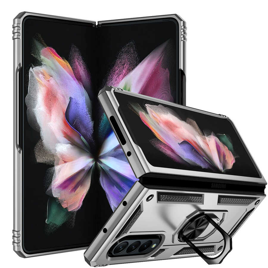 Galaxy Z Fold 3 Kılıf Zore Vega Kapak Kırmızı