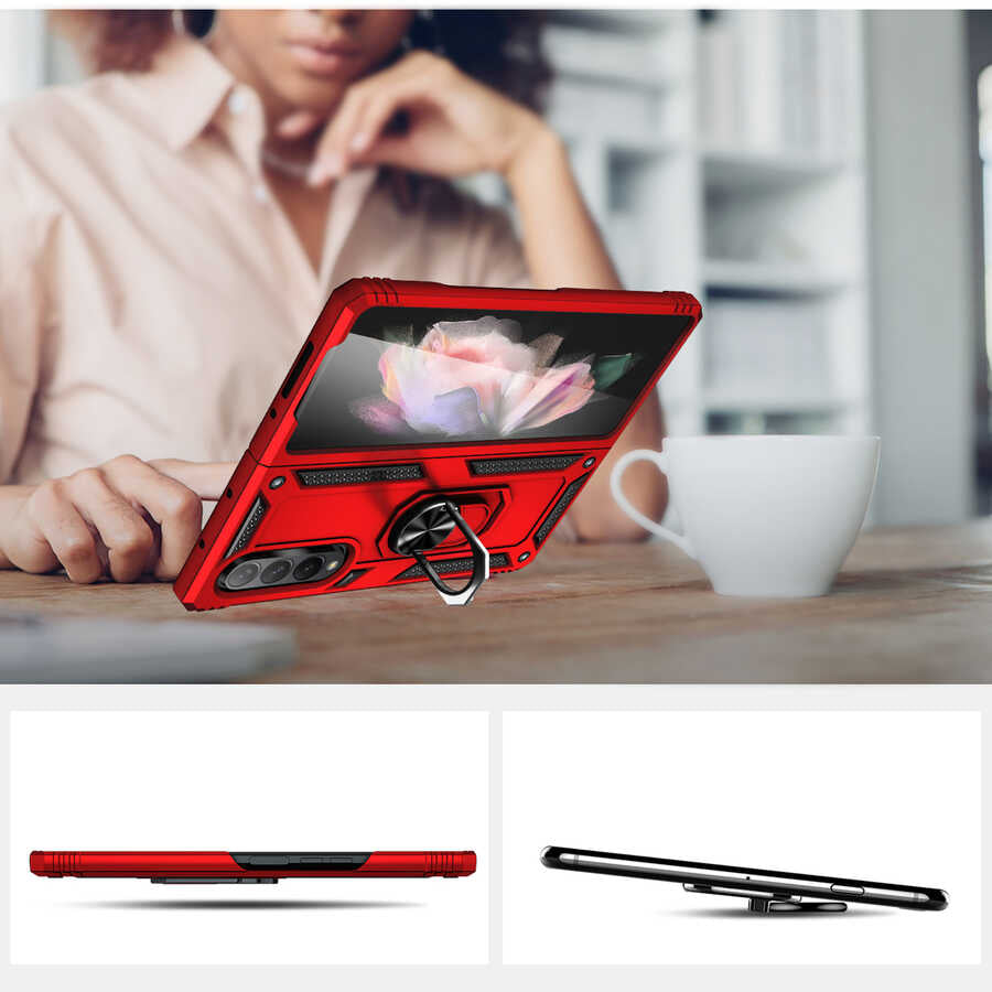 Galaxy Z Fold 3 Kılıf Zore Vega Kapak Gold