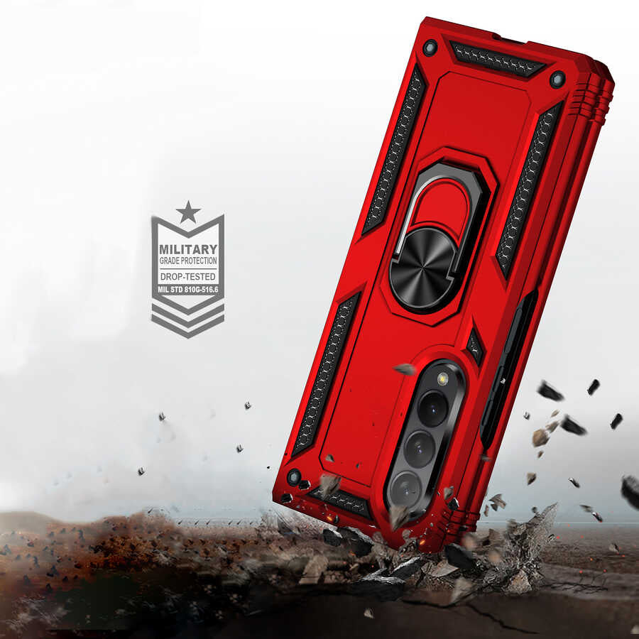 Galaxy Z Fold 3 Kılıf Zore Vega Kapak Siyah