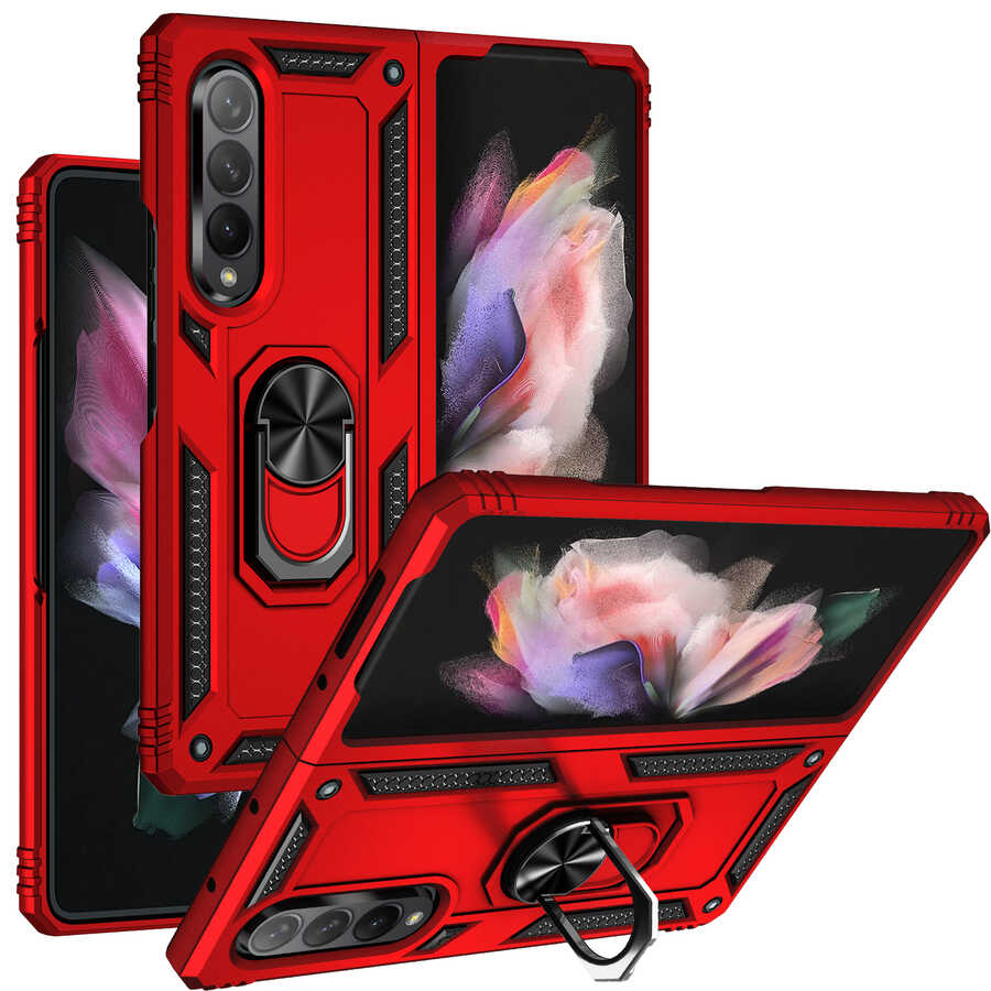 Galaxy Z Fold 3 Kılıf Zore Vega Kapak Gri