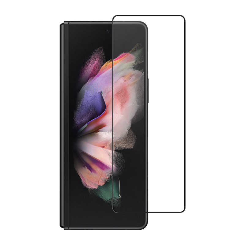 Galaxy Z Fold 3 Zore 3D Side Glass Ekran Koruyucu Siyah