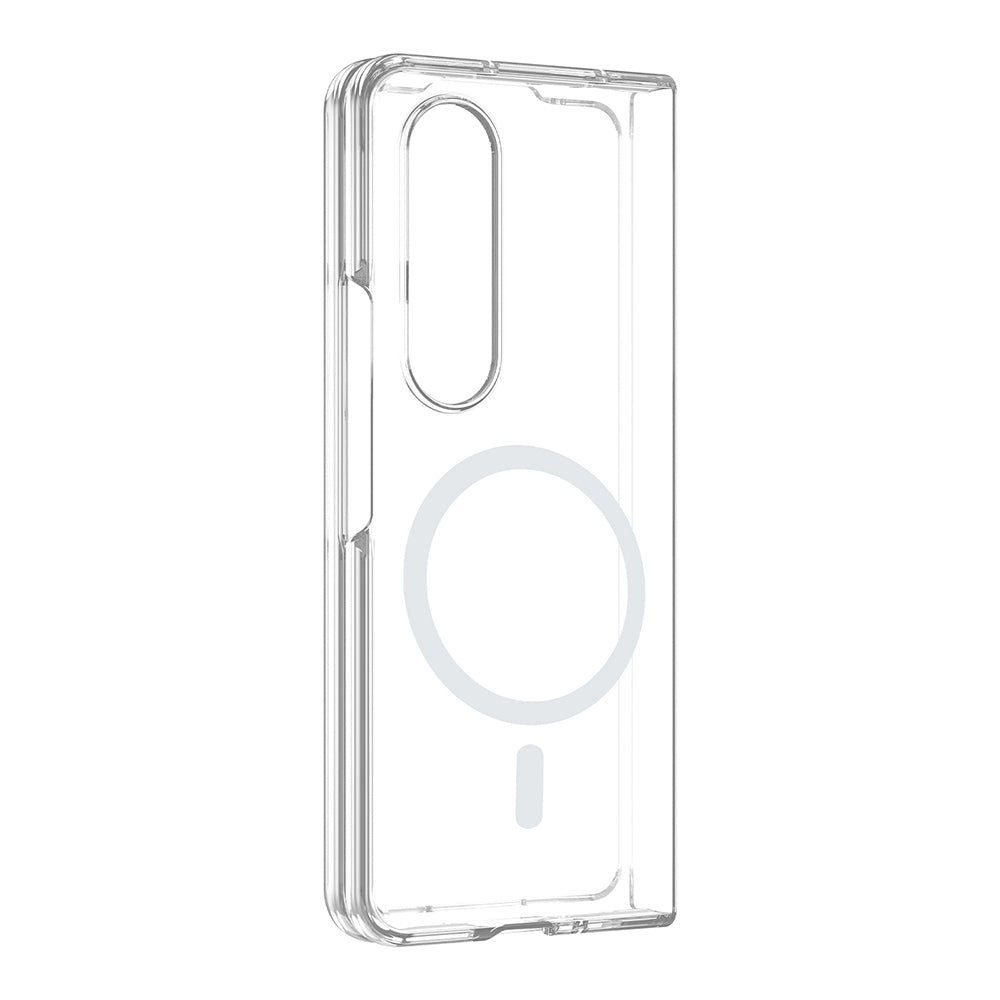 Galaxy Z Fold 4 Kamera Korumalı M-Safe Şarj Özellikli Şeffaf London Sert PC Kapak Şeffaf