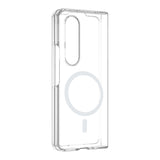 Galaxy Z Fold 4 Kamera Korumalı M-Safe Şarj Özellikli Şeffaf London Sert PC Kapak Şeffaf