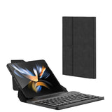 Galaxy Z Fold 4 Kılıf Standlı Klavyeli Kalem Bölmeli Zore Kıpta Klavyeli Kılıf Siyah