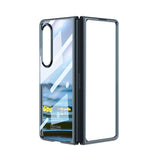 Galaxy Z Fold 4 Kılıf Zore Full Camlı Kıpta Kapak Gold